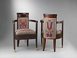 Armchair (Normandie), Pierre Patout (French, Tonnerre 1879–1965 Reuil), Mahogany, gilt bronze, wool upholstery