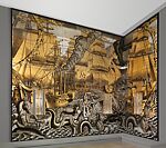 "History of Navigation" Mural, Jean Dupas (French, Bourdeaux 1882–1964 Paris), Glass, paint, gold, silver, palladium leaf 