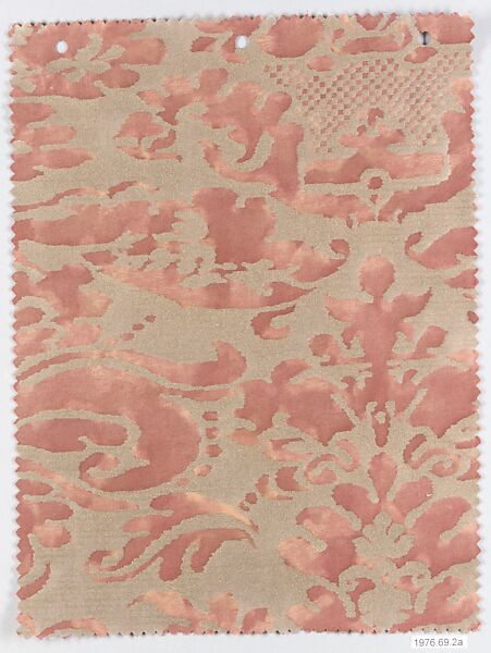 "Sevigne" Textile sample, Fortuny (Italian, founded 1906), Cotton 