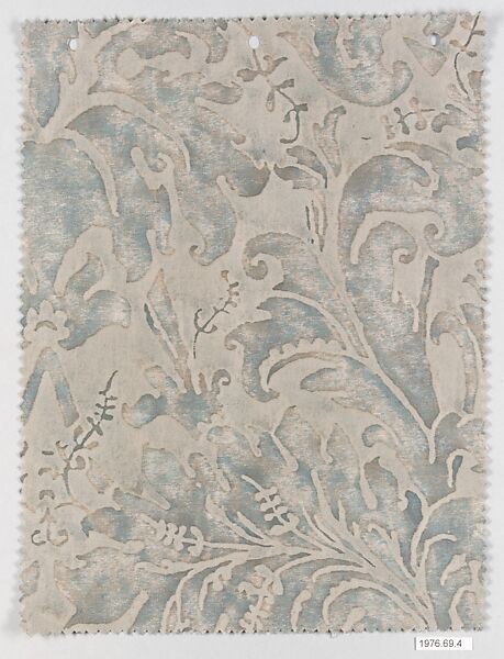 "Lucrezia" Textile sample, Mariano Fortuny (Spanish, Granada 1871–1949 Venice), Cotton 
