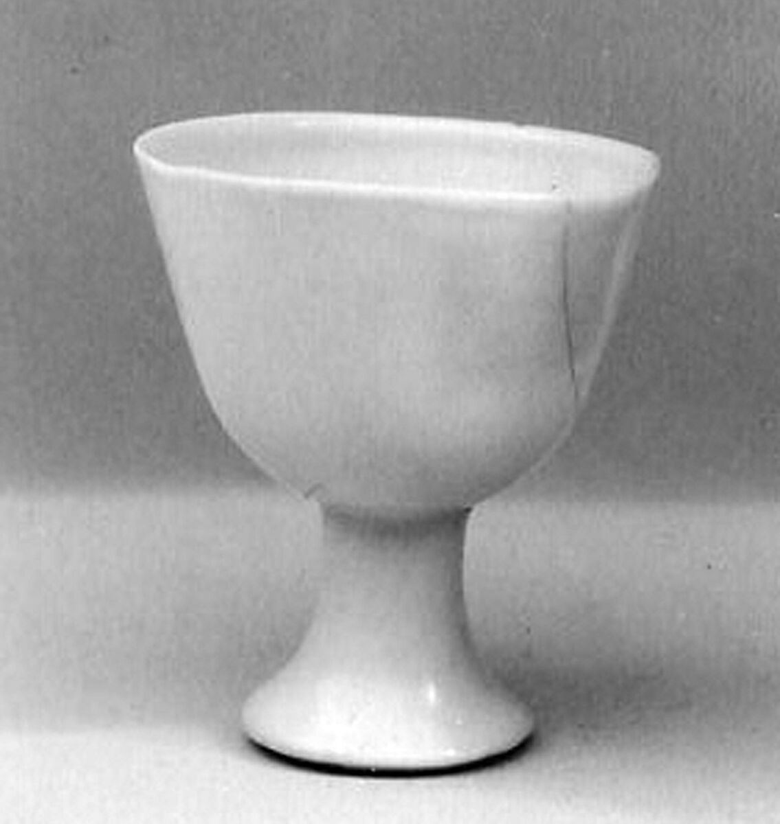 Stem cup, Porcelain with white glaze (Jingdezhen ware), China 
