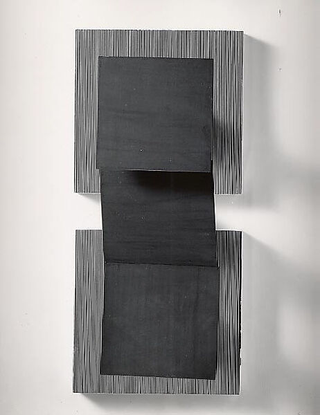 Trois Carres Modules, Jesús Raphael Soto (Venezuelan, 1923–2005), Painted wood and metal plates 