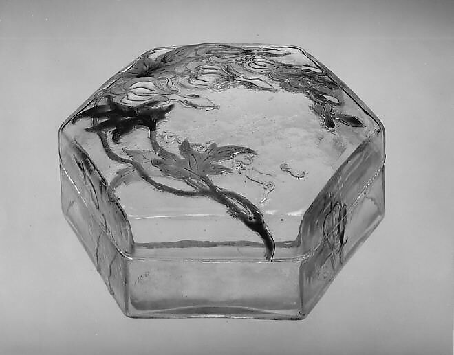 Box with lid, Emile Gallé (French, Nancy 1846–1904 Nancy), Glass 