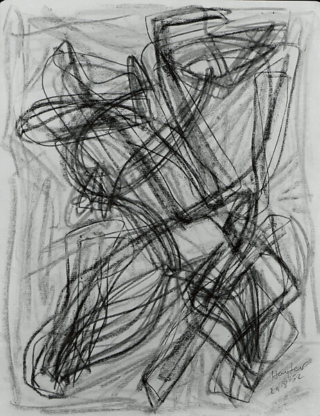 Drawing for "Danäe", Stanley William Hayter (British, London 1901–1988 Paris), Wax, crayon, and graphite on paper 