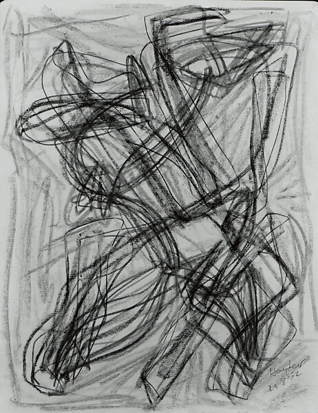 Drawing for "Danäe", Stanley William Hayter (British, London 1901–1988 Paris), Wax crayon and graphite on paper 