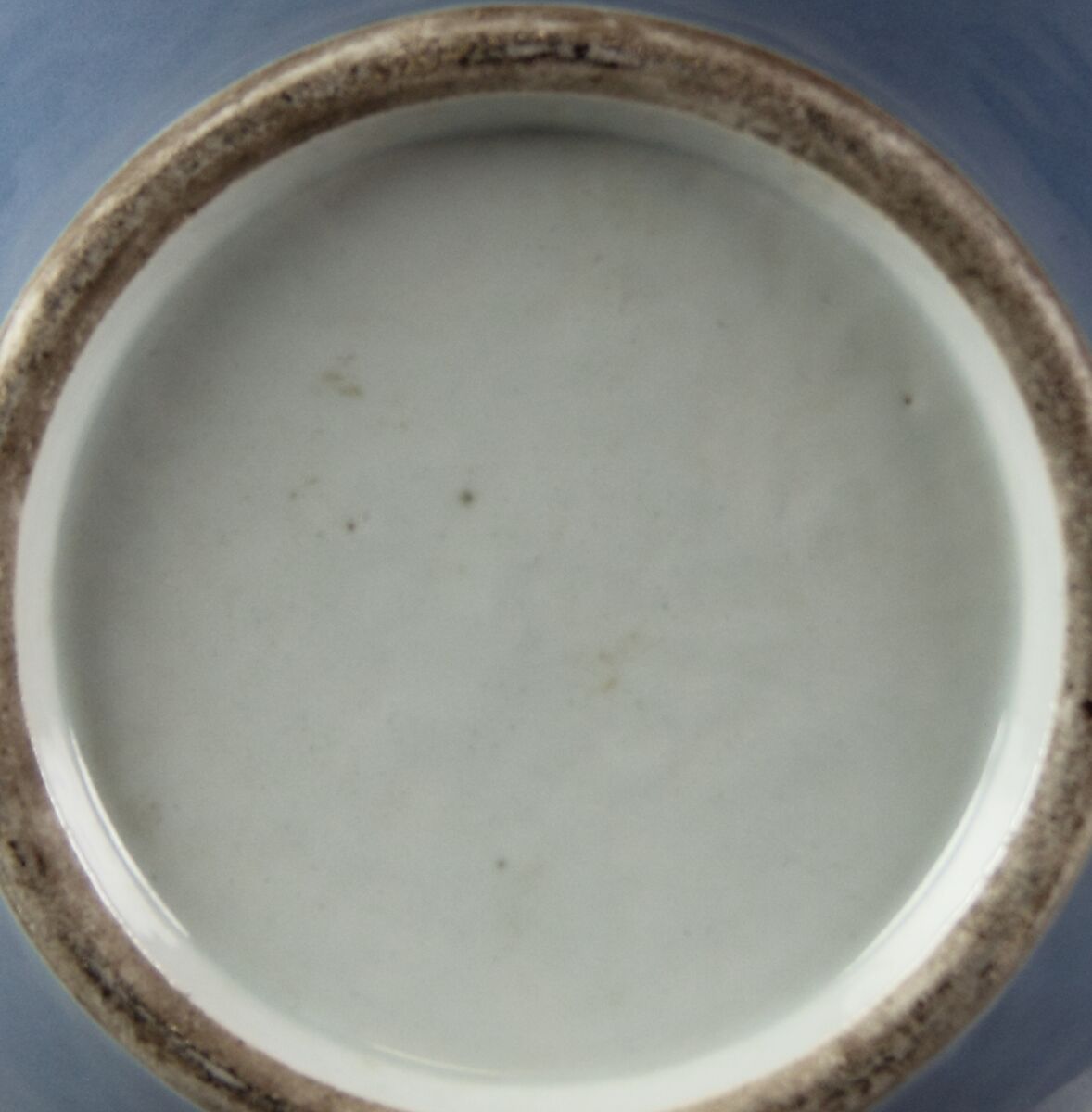 Vase with floral and geometric ornaments, Porcelain painted in underglaze cobalt blue and light blue glaze (Jingdezhen ware), China