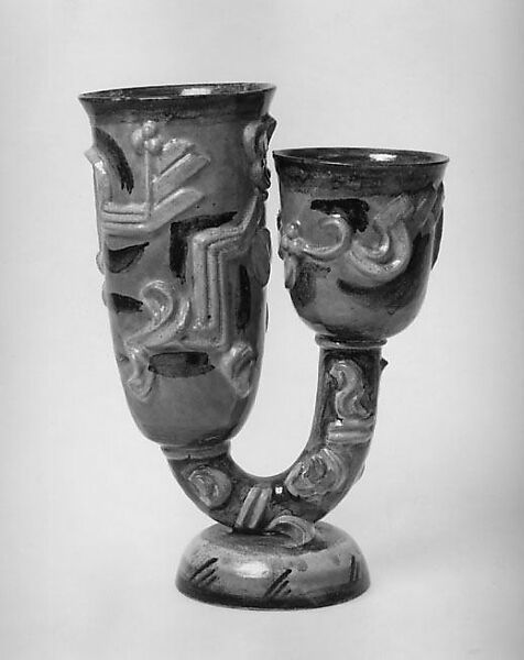 Double vase, Vally Wieselthier (Austrian, Vienna 1895–1945 New York), Tin-glazed earthenware 