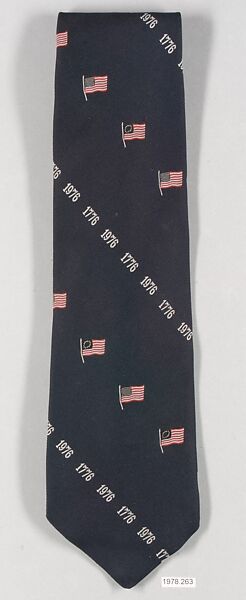 Bicentennial Commemorative Tie, Ponte Vecchio of New York and Florence (American), Polyester 