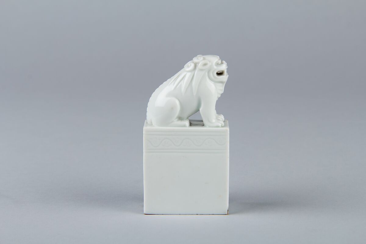 Seal, Porcelain with a clear glaze, China