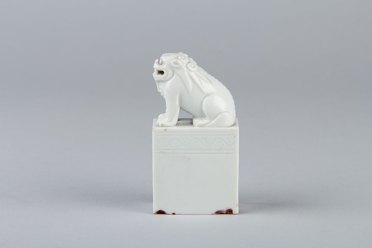 Seal, Porcelain with a clear glaze, China