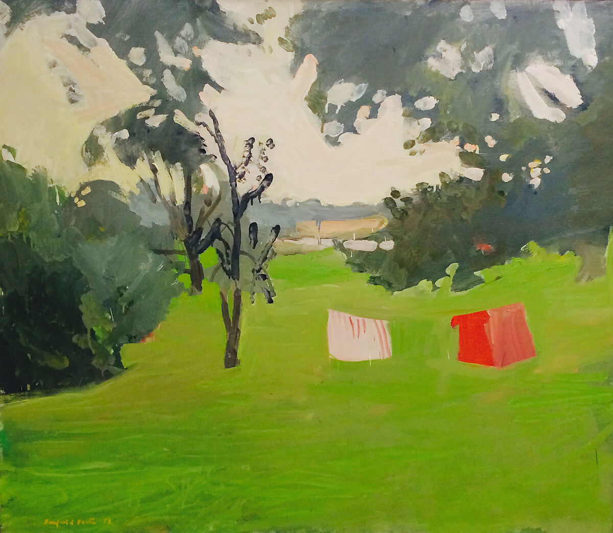 Clothesline, Fairfield Porter (American, Winnetka, Illinois 1907–1975 Southampton, New York), Oil on canvas 