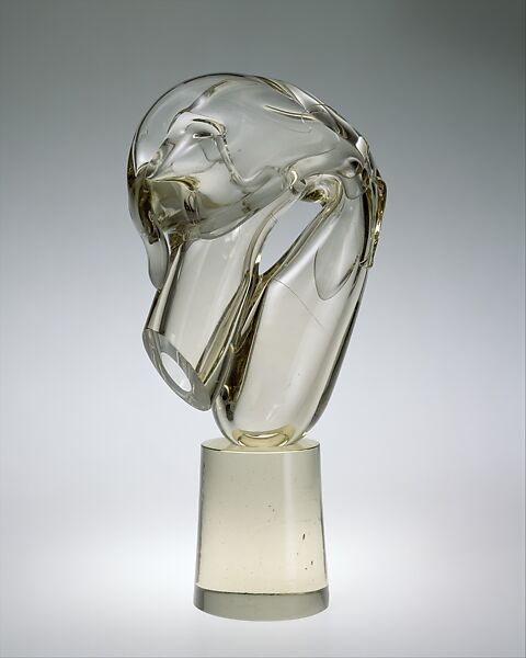 Amber Crested Form, Harvey K. Littleton  American, Glass