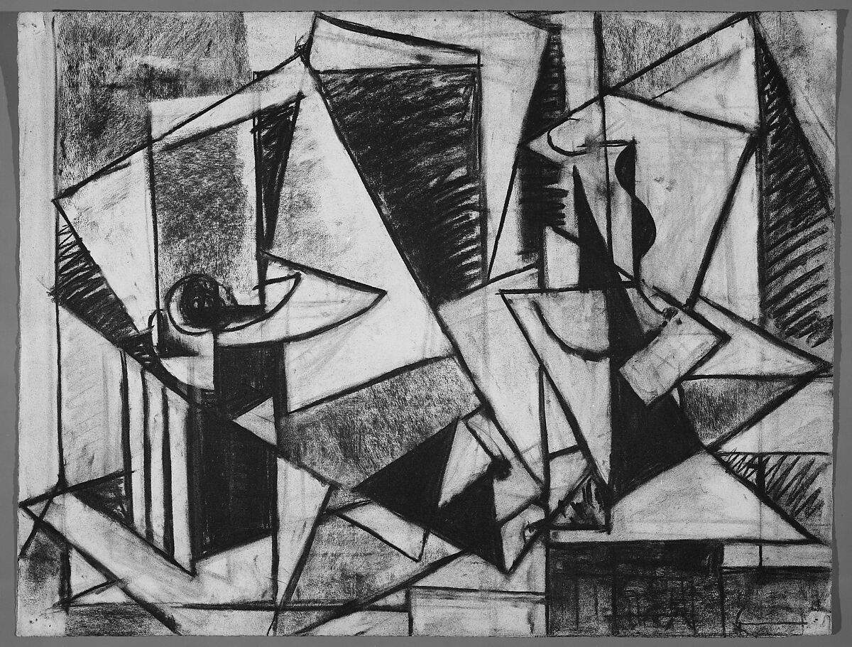 Untitled (still life), Fritz Bultman (American, New Orleans, Lousiana 1919–1985 Provincetown, Massachusetts), Charcoal on paper 