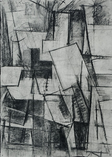 Untitled, Wolf Kahn (American (born Germany), Stuttgart 1927–2020 New York), Charcoal with pen and black ink on paper 