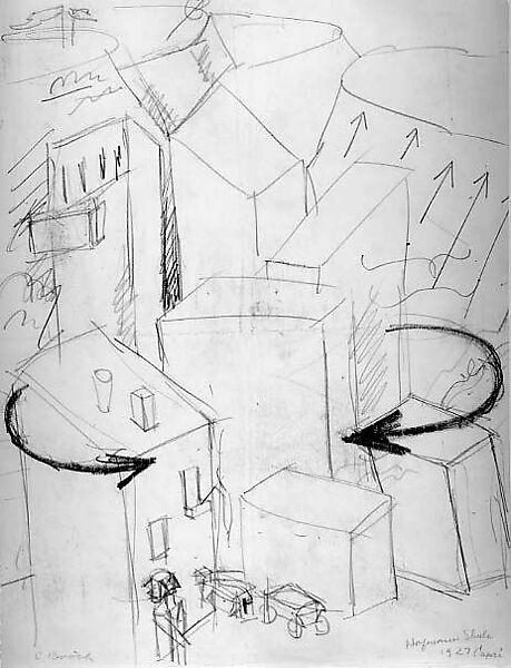 Untitled (landscape: Capri, Italy), Cameron Booth (American, 1892–1980), Graphite on paper 
