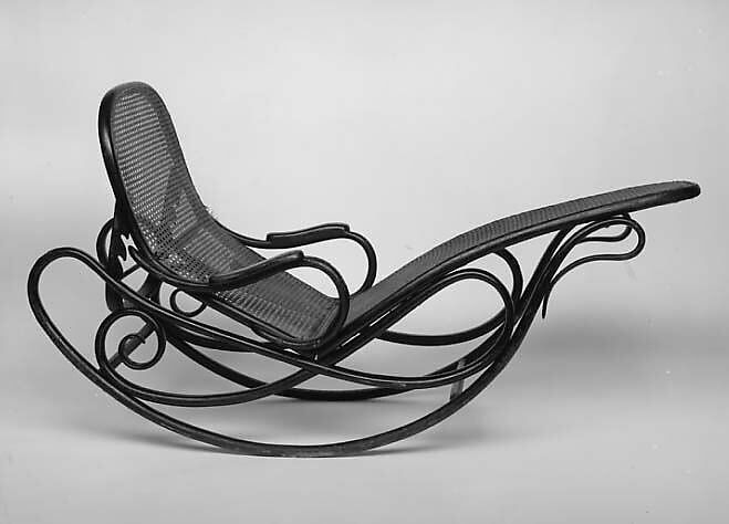 "Schankelsofa" (Rocking Sofa), Unknown Designer, Beechwood and cane, Austrian 
