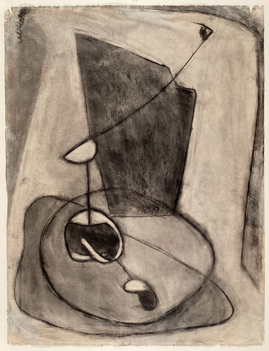 Untitled (still life), Judith Rothschild (American, New York 1922–1993 New York), Charcoal on paper 