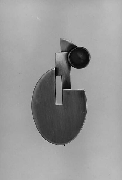 Pin, E. Byrne Livingston (American, 1906–1996), Silver, carnelian 