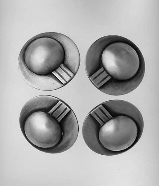 Button set, E. Byrne Livingston (American, 1906–1996), Silver 