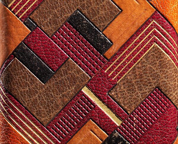 Cigarette Case, Pierre Legrain (French, Levallois-Perret 1889–1929 Paris), Dyed and tooled leather, gold leaf