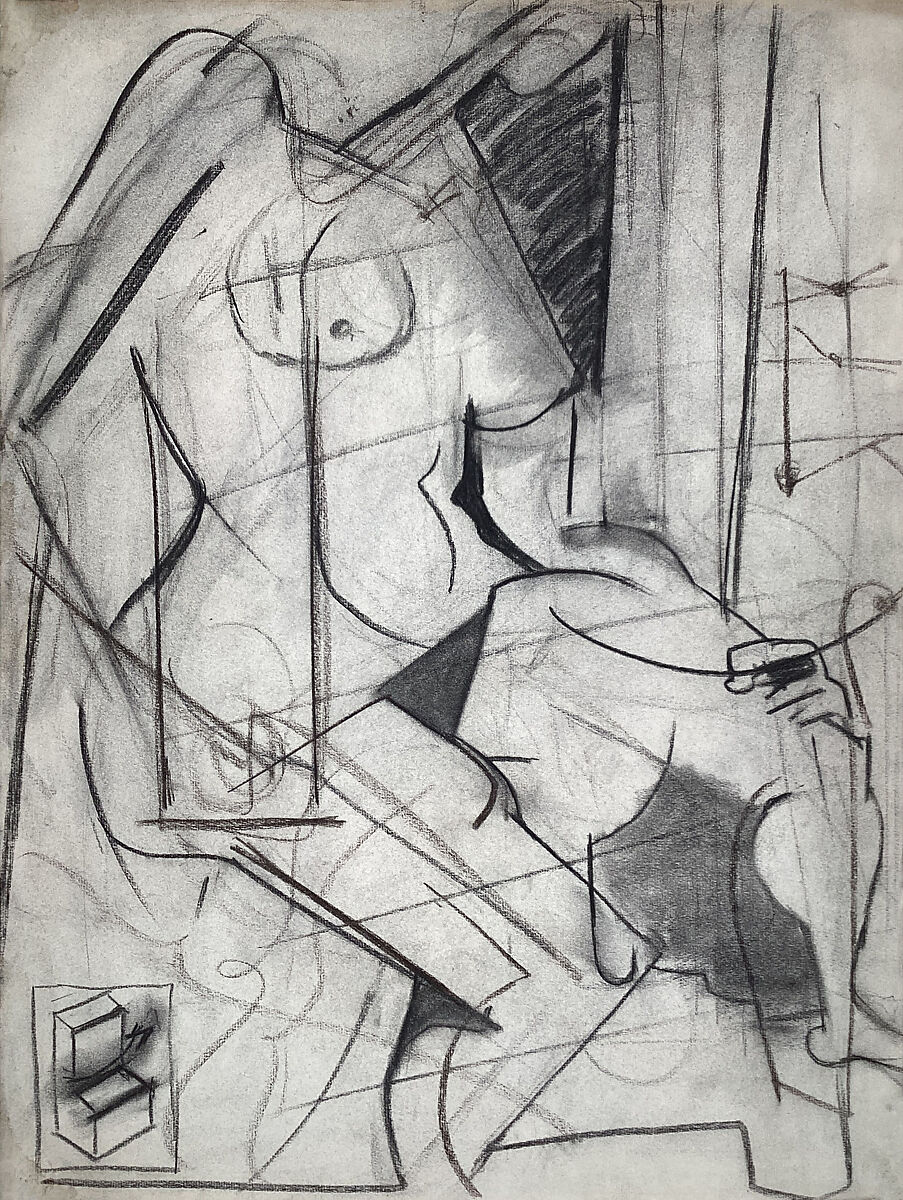 Untitled, Ray Eames (American, Sacramento, California 1912–1988 Los Angeles, California), Charcoal on paper 