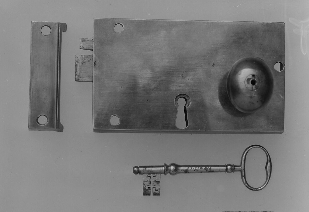 Lock and Key, Brass, American or British 