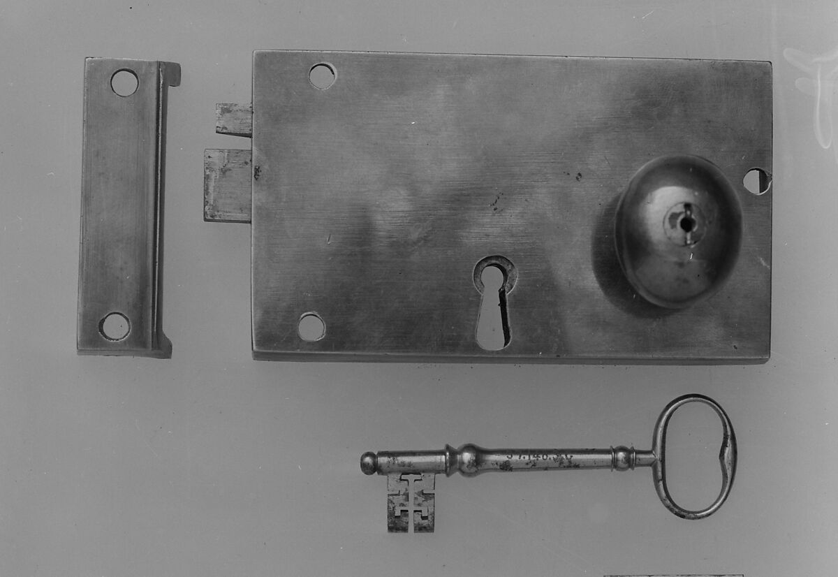 Lock and Key, Brass, American or British