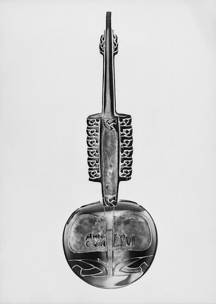 Coronation spoon, Archibald Knox  British, Silver and enamel