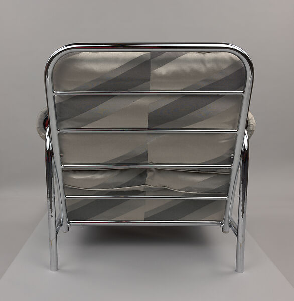 Armchair, Donald Deskey (American, Blue Earth, Minnesota 1894–1989 Vero Beach, Florida), Steel, rayon