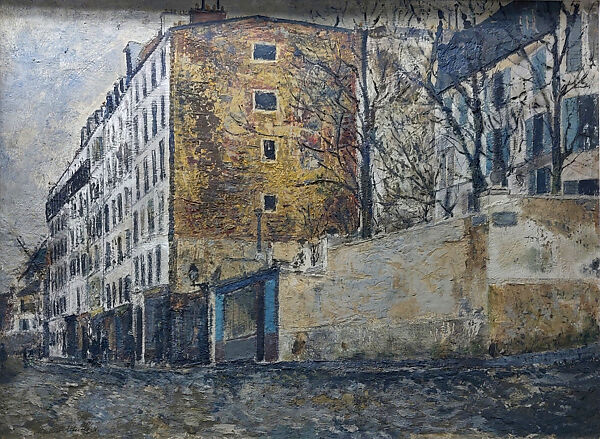 The Rue Orchampt in Montmartre, Maurice Utrillo (French, Paris 1883–1955 Dax), Oil on wood 