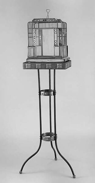 Birdcage stand, Unknown Designer, Brass, iron 