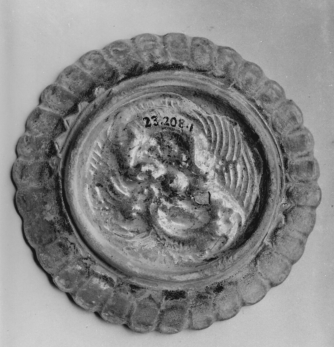 Dish, Stoneware with turqoise blue glaze, China