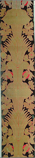 Panel, Unknown Designer, Silk and metal thread 