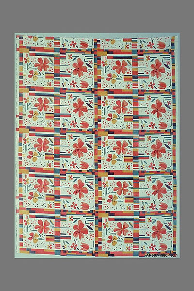 Textile piece, Wiener Werkstätte, Cotton 