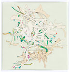 Untitled, Al Loving (American, Detroit, Michigan 1935–2005 New York), Collage of torn, painted papers between two Plexiglas sheets