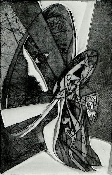 Mirror, Stanley William Hayter (British, London 1901–1988 Paris), Etched and printed plaster 