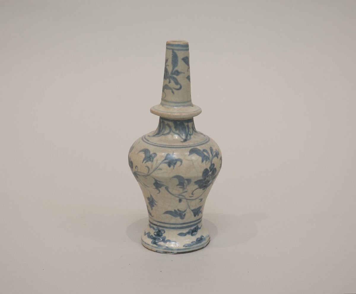 Sprinkler, Porcelain painted in underglaze cobalt blue (Jingdezhen ware), China 