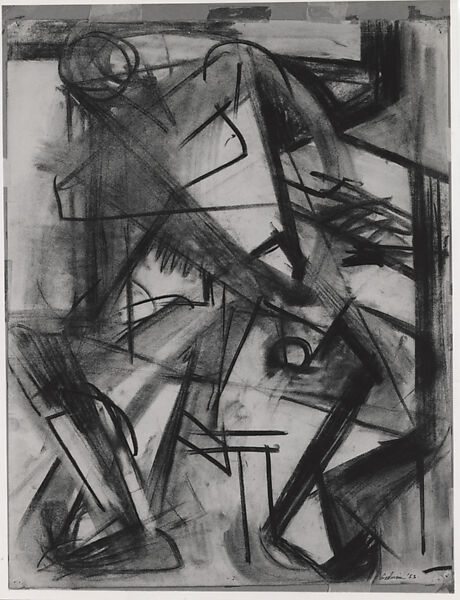 Untitled (figure study), Judith Godwin (American, born Suffolk, Virginia, 1930), Charcoal on paper 