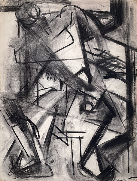 Untitled (figure study), Judith Godwin (American, born Suffolk, Virginia, 1930), Charcoal on paper 