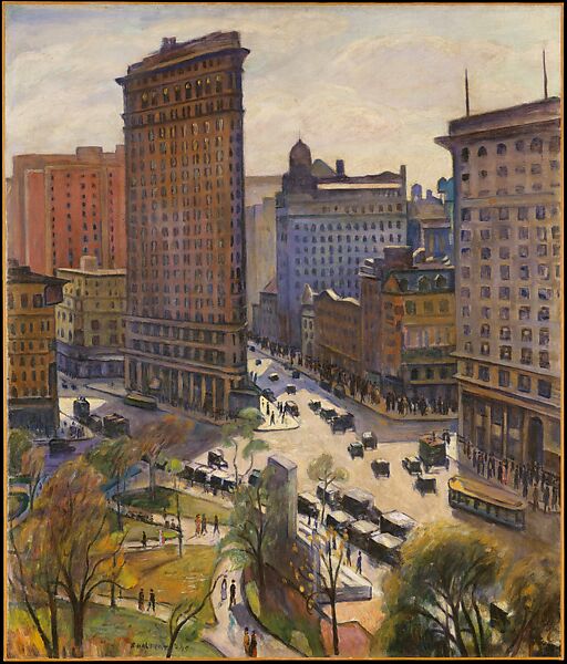 The Flatiron Building, Samuel Halpert (American, Bialystok, Russia 1884–1930 Detroit, Michigan), Oil on canvas 