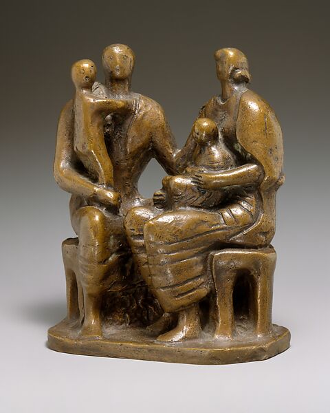 Family Group, Henry Moore (British, Castleford 1898–1986 Much Hadham), Bronze 