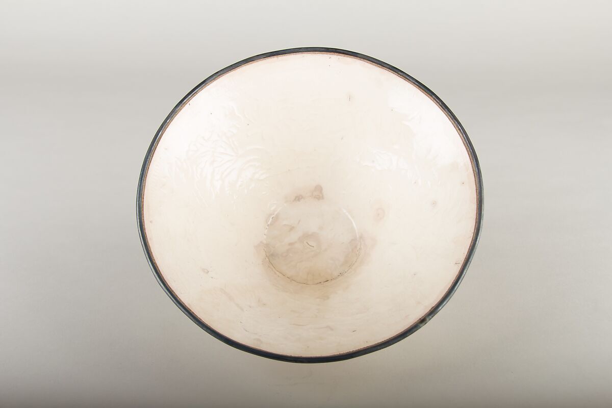 Bowl with floral patterns, Porcelain with mold-impressed decoration (Ding-type ware), China