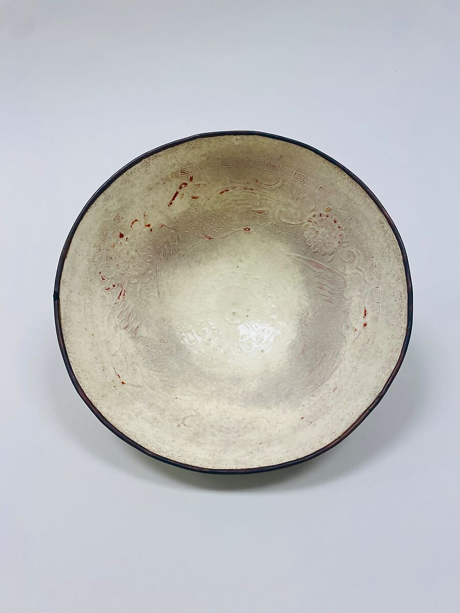 Bowl with birds and flowers, Porcelain with mold-impressed decoration (Ding-type ware), China