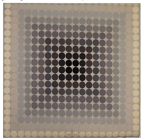 "C.T.A. 103 Argent" Tapestry (Aubusson No. 1456, 3/6), Victor Vasarely (French (born Hungary), Pécs 1908–1997 Paris), Wool 