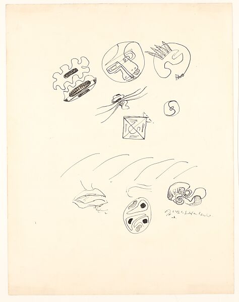 Pages from a Sketchbook, Jackson Pollock (American, Cody, Wyoming 1912–1956 East Hampton, New York), Ink and colored pencil on paper