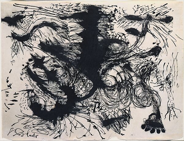 Untitled, Jackson Pollock (American, Cody, Wyoming 1912–1956 East Hampton, New York), Ink and graphite on paper 