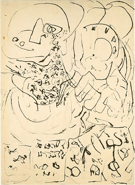 Untitled, Jackson Pollock (American, Cody, Wyoming 1912–1956 East Hampton, New York), Dripped ink on paper 