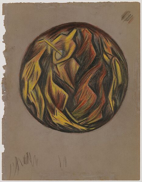 Untitled (Design for a Bowl), Jackson Pollock (American, Cody, Wyoming 1912–1956 East Hampton, New York), Colored pencils on paper 