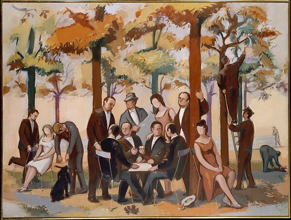Luxembourg Gardens, Indian Summer, Jean Hélion (French, Couterne 1904–1987 Paris), Oil on canvas 