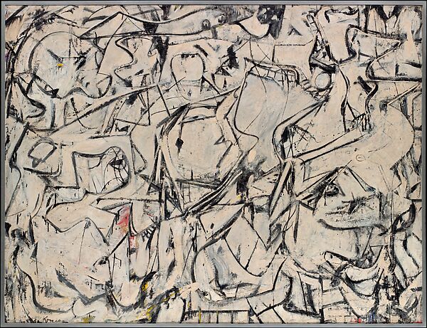 Attic, Willem de Kooning (American (born The Netherlands), Rotterdam 1904–1997 East Hampton, New York), Oil, enamel, and newspaper transfer on canvas 